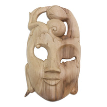 Load image into Gallery viewer, Artisan Crafted Wood Mask from Bali - Mellow Mood | NOVICA
