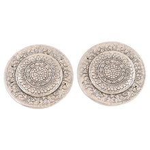 Load image into Gallery viewer, Artisan Crafted Aluminum incense Holders (Pair) - Rewari Om | NOVICA
