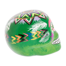 Load image into Gallery viewer, Ceramic Figurine from Guatemala - Colorful Skull | NOVICA
