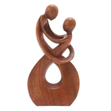 Load image into Gallery viewer, Hand Carved Romantic Wood Sculpture - Honeymoon Dance | NOVICA
