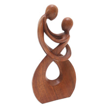 Load image into Gallery viewer, Hand Carved Romantic Wood Sculpture - Honeymoon Dance | NOVICA
