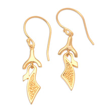 Load image into Gallery viewer, Handcrafted Gold-Plated Earrings from Bali - Unique Style | NOVICA
