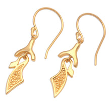 Load image into Gallery viewer, Handcrafted Gold-Plated Earrings from Bali - Unique Style | NOVICA
