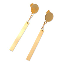 Load image into Gallery viewer, Artisan Crafted Gold-Plated Dangle Earrings - Golden Fire | NOVICA
