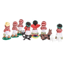 Load image into Gallery viewer, 12 Piece Ceramic Nativity Scene with Apparel from Santiago - Christmas in Santiago | NOVICA
