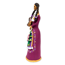 Load image into Gallery viewer, Handcrafted Ceramic Catrina Statuette - La Catrina Candelaria | NOVICA

