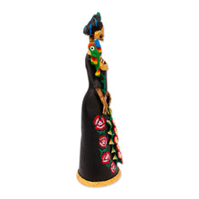Load image into Gallery viewer, Handmade Ceramic Day of the Dead Statuette - La Catrina Regina | NOVICA

