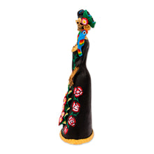 Load image into Gallery viewer, Handmade Ceramic Day of the Dead Statuette - La Catrina Regina | NOVICA
