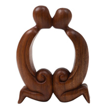 Load image into Gallery viewer, Romantic Wood Sculpture from Bali - Healing Love | NOVICA
