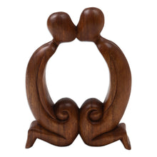 Load image into Gallery viewer, Romantic Wood Sculpture from Bali - Healing Love | NOVICA
