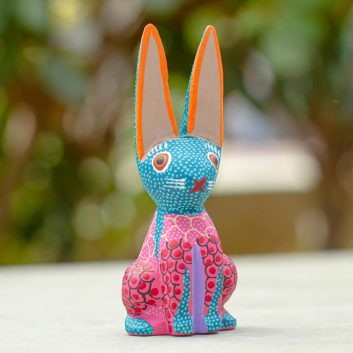 Artisan Crafted Alebrije Figurine from Mexico - Oaxacan Bunny | NOVICA