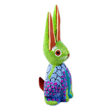 Load image into Gallery viewer, Multicolored Rabbit Alebrije Sculpture - Colorful Bunny | NOVICA

