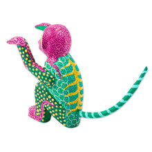 Load image into Gallery viewer, Multicolored Small Alebrije Figurine - Bold Monkey | NOVICA
