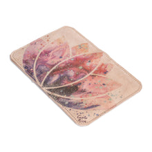 Load image into Gallery viewer, Passport Holder Handcrafted with Leather in Costa Rica - Delicate Lotus Flower | NOVICA
