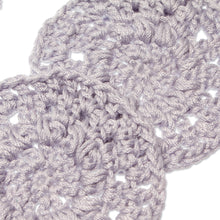 Load image into Gallery viewer, Set of 4 Handmade Light Blue-Grey Crocheted Coasters - Light Blue-Grey Pinwheel | NOVICA
