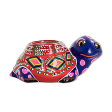 Load image into Gallery viewer, Cute Miniature Turtle Ceramic Flower Pot from Guatemala - Herbaceous Tortoise | NOVICA
