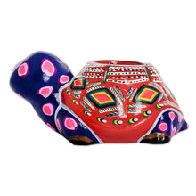 Load image into Gallery viewer, Cute Miniature Turtle Ceramic Flower Pot from Guatemala - Herbaceous Tortoise | NOVICA
