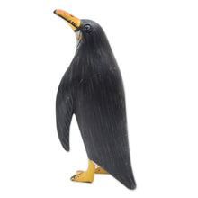 Load image into Gallery viewer, Hand Crafted Jempinis Wood Penguin Statuette - Friendly Penguin | NOVICA

