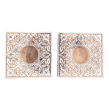 Load image into Gallery viewer, Artisan Crafted Tealight Candle Holders from India (Pair) - Celebration Day | NOVICA
