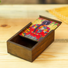 Load image into Gallery viewer, Handmade Decoupage Wood Box with Printed Cover from Mexico - Wistfulness | NOVICA
