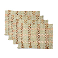 Load image into Gallery viewer, Set of 4 Natural Fiber Placemats Handwoven in Guatemala - Nature Love | NOVICA
