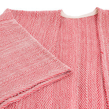 Load image into Gallery viewer, Strawberry Ruana Made with 100% Cotton in El Salvador - Strawberry Cojutepeque | NOVICA
