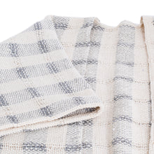 Load image into Gallery viewer, Striped Grey Ruana Made with 100% Cotton in El Salvador - Grey Cojutepeque Stripes | NOVICA
