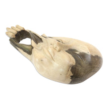 Load image into Gallery viewer, Artisan Crafted Hibiscus Wood Mask from Bali - Self-Revealing | NOVICA
