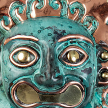 Load image into Gallery viewer, Handmade Peruvian Copper and Bronze Decorative Wall Mask - Solar Octopus | NOVICA
