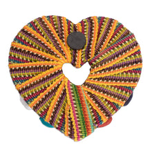 Load image into Gallery viewer, Handmade Heart-Form Cotton Worry Doll Magnet from Guatemala - Joyful Heart | NOVICA
