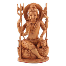 Load image into Gallery viewer, Hand Crafted Kadam Wood Sculpture - Mahadeva | NOVICA
