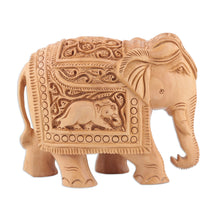 Load image into Gallery viewer, Handcrafted Kadam Wood Elephant Sculpture - Indian Grandeur | NOVICA
