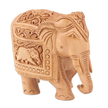 Load image into Gallery viewer, Handcrafted Kadam Wood Elephant Sculpture - Indian Grandeur | NOVICA
