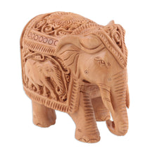 Load image into Gallery viewer, Hand Made Kadam Wood Elephant Sculpture - Pomp and Pachyderm | NOVICA
