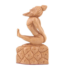 Load image into Gallery viewer, Hand-Carved Yoga-Themed Sculpture - Dandasana | NOVICA

