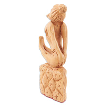 Load image into Gallery viewer, Hand-Carved Yoga-Themed Sculpture - Dandasana | NOVICA
