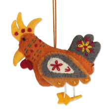 Load image into Gallery viewer, Handmade Wool Felt Ornaments (Set of 3) - Three French Hens | NOVICA
