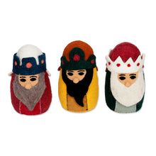 Load image into Gallery viewer, Artisan Crafted Wool Felt Holiday Decor (Set of 3) - Three Wise Men | NOVICA
