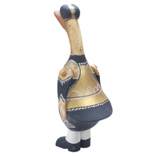 Load image into Gallery viewer, Bamboo and Teak Wood Duck Sculpture in Royal Garments - Prince Duck | NOVICA
