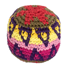 Load image into Gallery viewer, Handknit Multicolor Cotton Hacky Sack from Guatemala - Geometric Mix | NOVICA

