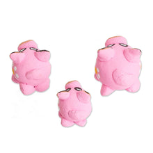 Load image into Gallery viewer, Set of 3 Pink Pig Ceramic Figurines Handcrafted in Guatemala - Pink Pig Family | NOVICA
