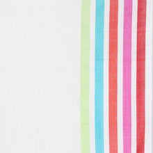 Load image into Gallery viewer, Indian Handloomed Striped Silk Shawl in Alabaster - Alabaster Charm | NOVICA
