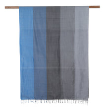 Load image into Gallery viewer, Multicolored Striped Shawl Hand-woven from 100% Silk - Stylish Delight | NOVICA
