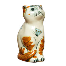 Load image into Gallery viewer, Cat Themed Ceramic Figurine Hand-Painted in Mexico - Traditional Cat | NOVICA
