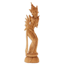 Load image into Gallery viewer, Hand-Carved Crocodile Wood Dewi Sri Sculpture from Bali - Dewi Sri Blessing | NOVICA
