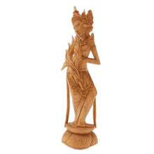 Load image into Gallery viewer, Hand-Carved Crocodile Wood Dewi Sri Sculpture from Bali - Dewi Sri Blessing | NOVICA
