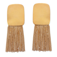 Load image into Gallery viewer, 22k Gold-Plated Waterfall Earrings from Bali - Sparkling Waterfall | NOVICA
