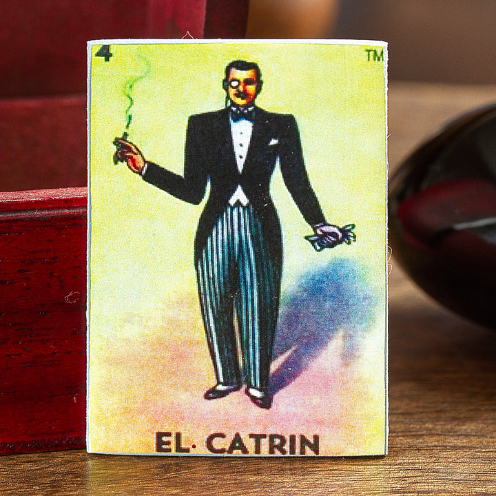 Decoupage Wooden Magnet With Mexican Loteria Card Motif - The Catrin | NOVICA