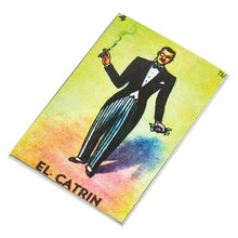 Load image into Gallery viewer, Decoupage Wooden Magnet With Mexican Loteria Card Motif - The Catrin | NOVICA
