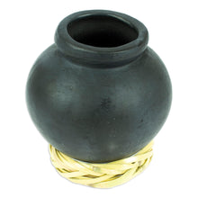 Load image into Gallery viewer, Barro Negro Black Ceramic Decorative Mini Vase - Smooth Black | NOVICA
